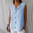 thumbnail image 2 of TAGOLD Womens Round-Neck Tank Top Solid Color Neck Loose Casual Summer Tank Top, 2 of 5