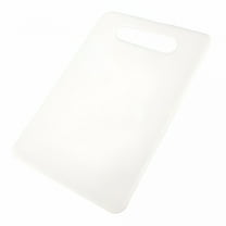 ACDANC Plastic Cutting Board,1 Pack Small Chopping Boards for Kitchen,Bpa-Free,Nonslip Plastic Chopping Board for Meat Vegetable Fruit,Easy Grip Handle,Non-Slip,Space Saving(White)