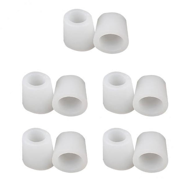 2x10x Hombres Mujeres Toe Tube Caps Foot Calls Remover Blistes Toe Protector White