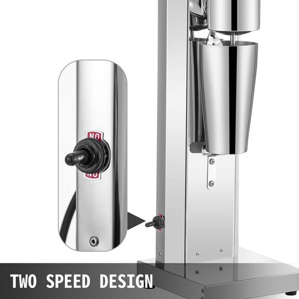 Electric Milkshake Maker, 110V 18000RMP Commercial Stainless Steel Drink  Mixer Machine Smoothie Malt Blender with 2 Speed Adjustable (Double Head)