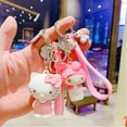 thumbnail image 3 of Keychains with Cute Cartoon Animals Ring Bag Charm Key Ring Decoration Gift for Girls Women, Frog, 3 of 6