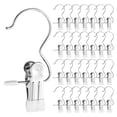 thumbnail image 1 of Uxcell 150Pcs Perchas para Botas para Closet, Ganchos de Lavandería de Acero Inoxidable con Clips Portátiles, Blancos, 1 of 6