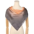 thumbnail image 2 of INSPIRE CHIC Women Gradient Colorful Square Satin Scarves 35" Large Silky Hair Wrap Bandana Gradient Grey 35.4x35.4", 2 of 6