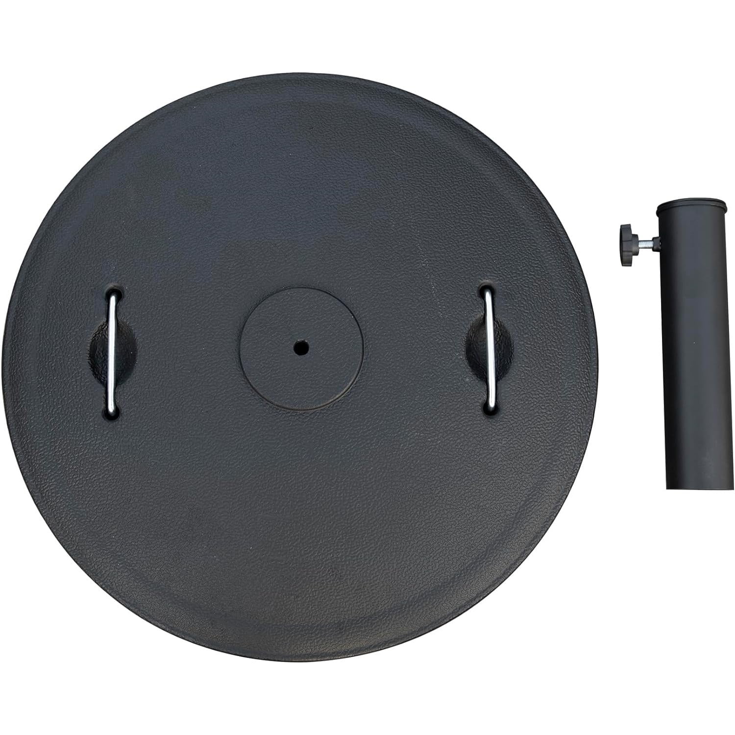 Domi Patio Umbrella Base, Umbrella Stand Base with Adjustable Knob and 2 Durable Handles, Patio Table Umbrella Base for Outdoor 1.5''~1.9'' Market Umbrella Heavy Duty Umbrella Holder, Black