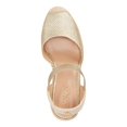 thumbnail image 3 of LAUREN RALPH LAUREN Mens Gold Mixed Media Ankle Strap Padded Pearle Cap Toe Wedge Slip On Espadrille Shoes 8 B, 3 of 4