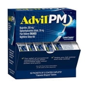 Advil PM Pain Reliever With Nighttime Sleep Aids Caplets, 100 Ea, 2 Pack