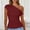Wine, variant on Tsesme Women’s Tops Summer off the Shoulder Crop Tops Ribbed Going out Fitting T-Shirts Fashion Summer Tee
