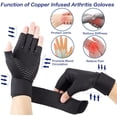 thumbnail image 2 of Copper Compression Arthritis Gloves with Adjustable Strap, Best Hand Wrist Support for Carpal Tunnel,(Medium), 2 of 6