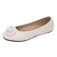 thumbnail image 2 of Round Toe Bowknot Comfortable Women's Casual & Dress Shoes Daily Wear Spring Summer Plus Size Office Work White A 7.5, 2 of 8