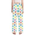 thumbnail image 3 of Dailycode Women's Pajama Pants Wide Leg Lounge Pj Bottoms With Pockets Colorful Shining Stars, 3 of 7