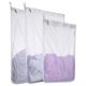 thumbnail image 1 of Bolsa de lavandería de malla para ropa delicada con cremallera, bolsa de lavado de malla, bolsa organizadora de almacenamiento de viaje, bolsa de lavandería de viaje (blanco, 2 grandes y 1 median, 1 of 5