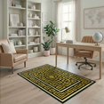 thumbnail image 2 of ODIKA Greek Geometric Key Fret Bordered Symmetry Meander Border Scroll Stain Resistant Low Profile for Dorm Room, Small Living Apartment, 2 of 7