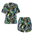 thumbnail image 5 of Lsque sport sonw board Women's Short-Sleeved Pajama Set - 2 Piece Soft and Lightweight Sleepwear Set-XX-Large, 5 of 9