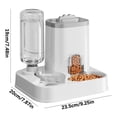 thumbnail image 2 of Dual-Bowl Automatic Pet Feeder & Water Dispenser Capacity, Neck-Friendly Food & Water Bowl for Dogs & Cats, Easy-to-Clean Integrated Pet Feeding Station,Modern Hydration, 140L, Gray, 2 of 8