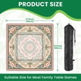 thumbnail image 2 of Mahjong Mat 31.5" x 31.5" Vintage Floral Mandala Soft Pink Blue Tones Non-Slip Noise Reduction American Mahjong Tiles Table Cover for Dominoes Poker Card Board Games Gift, 2 of 8