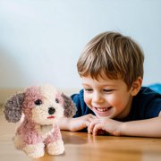 Realistic Teddy Dog Toy for Kids Indoor Outdoor Soft Lamb Puppy Cuddly Companion Educational