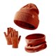 thumbnail image 1 of Conjunto de gorro y bufanda Prolriy para mujer, 3 conjuntos de guantes de invierno para niños, gorro de punto para niños pequeños, manoplas con pantalla táctil, calentador de cuello para niños y, 1 of 3
