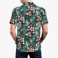 thumbnail image 4 of Daiia Rose Flowers Pattern Men’s Polo Shirts,Solid Deck Shirt,Classic Fit, Breathable Cotton Polo for Casual and Sport Wear-XX-Large, 4 of 9