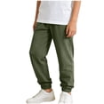 thumbnail image 4 of hoksml Boys Cotton Jogger Pants, Kids Elastic Waist Pull-On Pants, Casual Solid Color Summer Pant, 4 of 8
