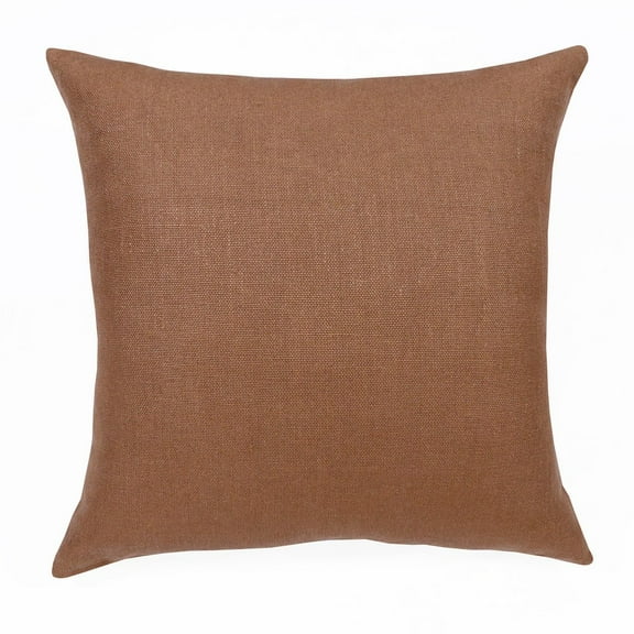 LR Home Estate Linen Poly Filled Pillow in Brown, 20" x 20"