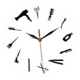 thumbnail image 5 of Fancyes 30 cm Wall Clock Decoration Modern Acrylic Lightweight Simple Wall Hanging Decor Ornament for Hair Salon Barbershops Home Use White Background, 5 of 8
