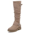 thumbnail image 2 of LOVE STEETLY Women's Slouchy Knee‑High Riding Boots, Round Toe Platform Side Zipper Casual Versatile Comfort Boot., 2 of 7