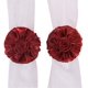 thumbnail image 1 of 1 par de abrazaderas para cortina de ventana, decoración floral de rosas, cuerda trenzada, hebilla de borlas, vendajes de cordón decorativos tejidos a mano, 1 of 7