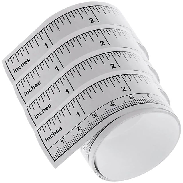 Cinta Métrica StickRule 4 Pzas 90cm Vinilo Adhesivo Blanco.