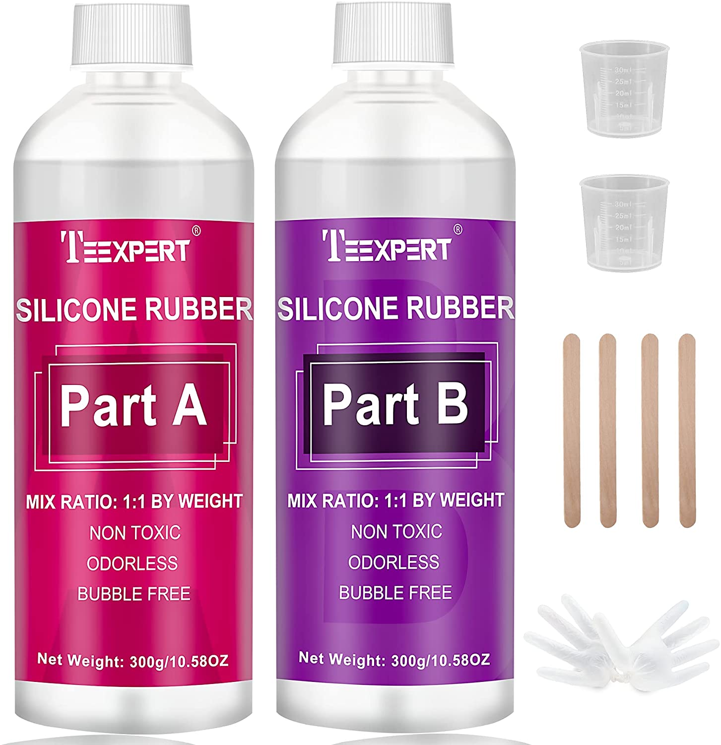 Silicone Mold Making Kit, Silicone Rubber Molds Making Set 11 Mixing