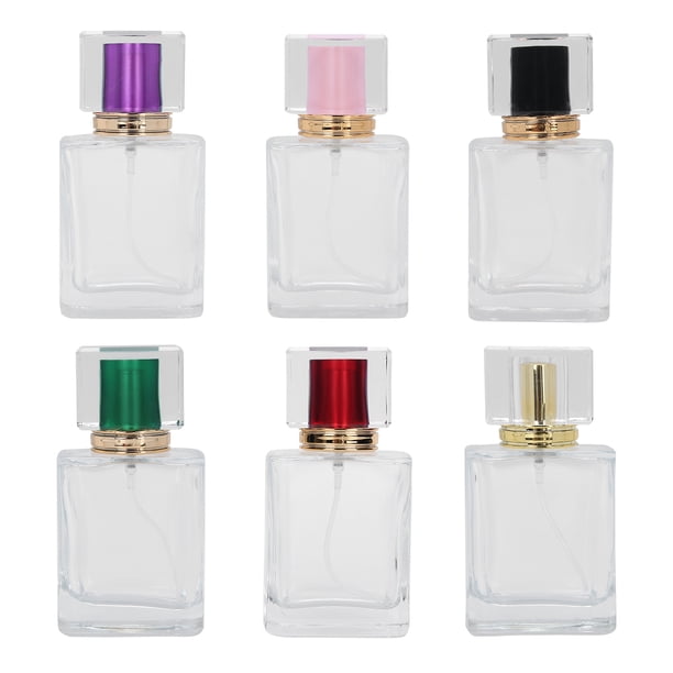 Atomizador de perfume, 6 piezas de vidrio recargable, botella de spray vacía, botella de atomizador de perfume de vidrio, ultra sensible
