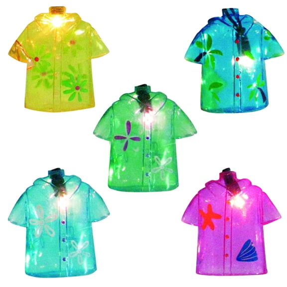 CC Christmas Decor Tropical Beach Shirt Indoor Outdoor Patio Light Set - Multicolor - 11' White Wire