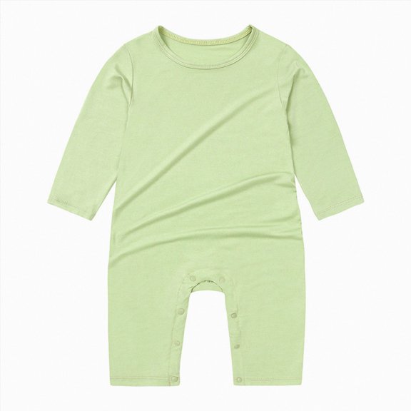 larppty Newborn Baby Jumpsuit Romper, Hospital Outfit for Girls Boys, Toddler One-Piece Shirt Bodysuit with Buttons