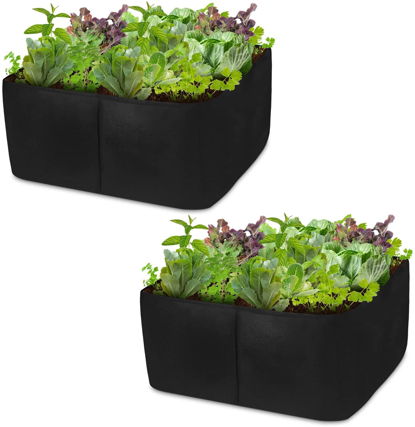 Felt Cloth Garden Vegetable Planter Pot Bed Grow Bag Flower Pocket Pouch Home US 