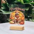 thumbnail image 2 of Happy Thanksgiving Pitbull Give Thanks Fall Beanie Scarf Welcome Acrylic Plaque Sign Ashwood Base Terrier Dog Lover Home Desk Decor - 00020, 2 of 5