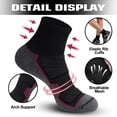 thumbnail image 4 of FREEYOKA 6 Pairs Mens Ankle Running Socks Moisture Wicking Sport Socks Breathable Gym Workout Hiking Walking Sock,BLACK, 4 of 6