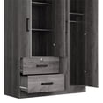 thumbnail image 6 of Pemberly Row 4 Doors & 2 Drawers Modern Engineered Wood Armoire in Gray, 6 of 10