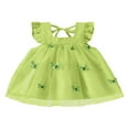 thumbnail image 1 of Robe Trapèze en Tulle Sans Manches Plissée Papillon Tutu Princesse pour Tout-Petites Filles, Robe de Fête, 1 of 7