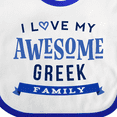 thumbnail image 4 of Inktastic Greek Family Pride Awesome Boys or Girls Baby Bib, 4 of 4