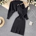 thumbnail image 2 of SRZYMJ Womens Sweater Sets Winter Cable Knit 2 Piece Outfits Sweater Skirt Set, 2 of 5