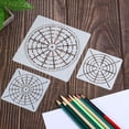 thumbnail image 4 of Uxcell 16 Segment Mandala Stencil, 5 Pack 3.5" Mandala Stencils Reusable Mandala Template Painting Tool, White, 4 of 4