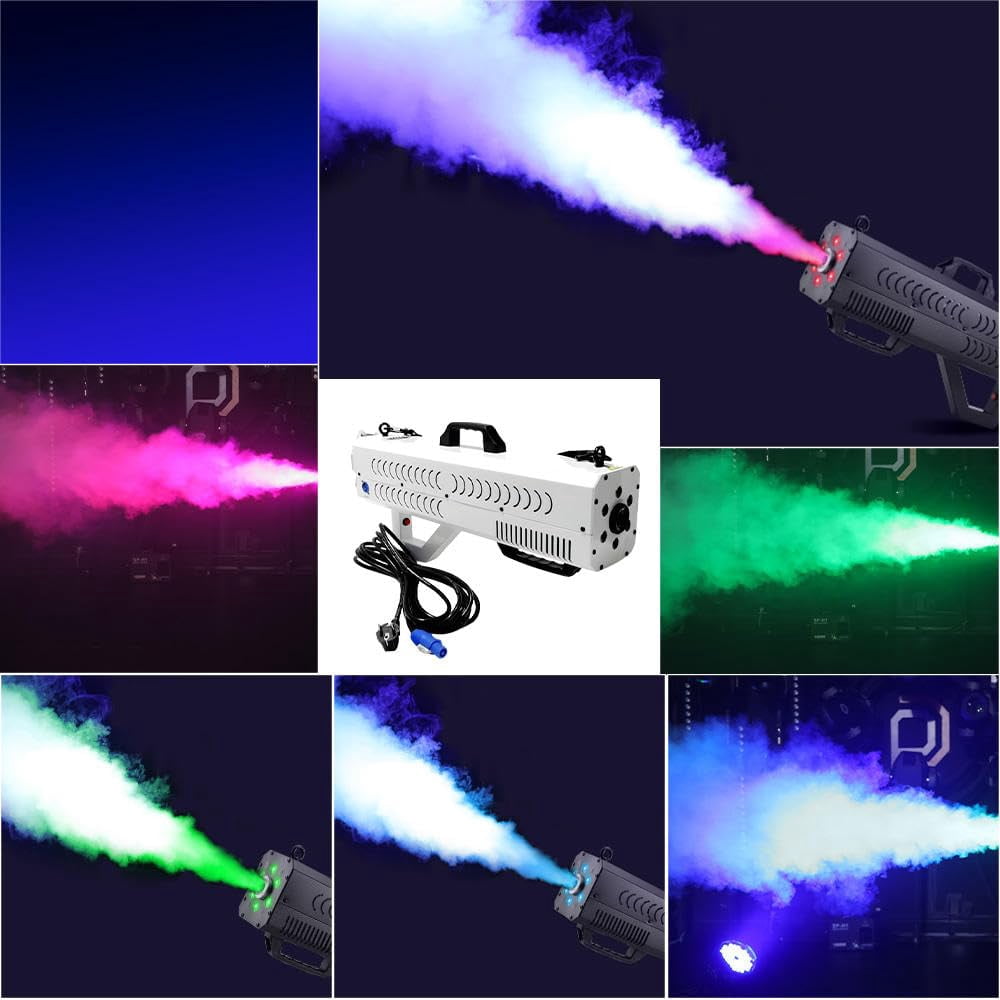 Jet Fog Fog Machine Handheld Portable 1500W with RGB LED