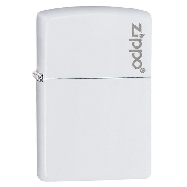 Encendedor de bolsillo Zippo 214ZL con logotipo blanco mate