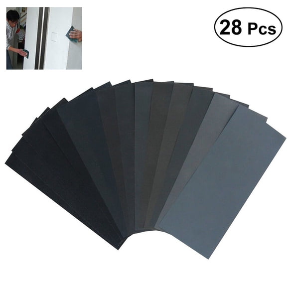 OULII 28pcs Wet Sand Paper Assorted Assorted Color for Sanding and Polishing Paper