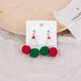 thumbnail image 2 of BNNG Vintage Christmas Earrings Christmas Stocking Earrings Christmas Asymmetrical Earrings Santa Claus Tree Snowman Elk Bell Stud Earrings Chritmas Glamour Earrings, 2 of 3