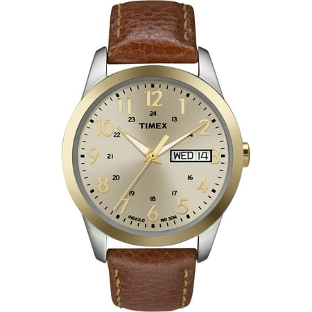Men's South Street Sport Watch, Brown Leather Strap