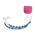 thumbnail image 2 of Accesorios de práctica de decoración temporal Cadena de tirantes de moda DIY Decorativo con azul, 2 of 9