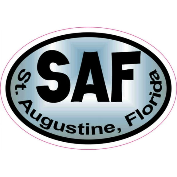 3in x 2in Colorful Oval SAF St. Augustine Sticker