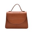 thumbnail image 2 of Bolsa Vintage Stone Pattern Messenger Tote Bag de hombro de cuero (Marrón) Ehuebsd Para estrenar, 2 of 9