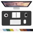 thumbnail image 2 of Desk Pad, PU Leather Non-Slip Desk Mat Large Mouse Pad for Desktop, Waterproof Laptop Computer Writing Mat for Office, Home, Work, Gaming (31.5" x 15.8", Black), 2 of 8