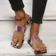 thumbnail image 5 of Zapatillas con punta abierta y plana para mujer, sandalias cómodas, informales, cómodas, para playa Wmkox8yii  hj789, 5 of 9